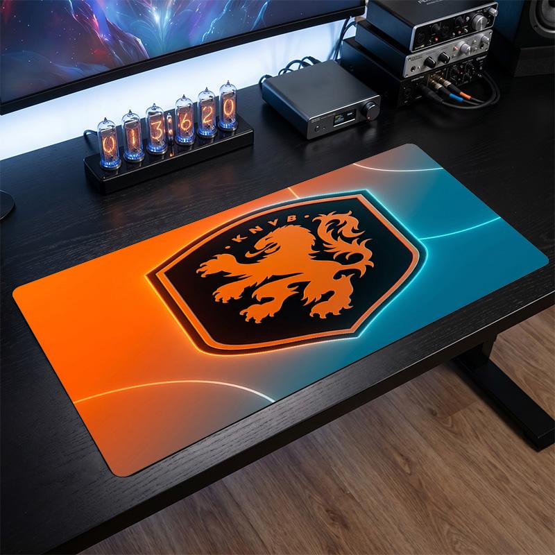 Netherlands Football Crest Mouse Pad, Extended Non Slip Rubber Desk Mat for Gaming Office Laptop Fan Gift