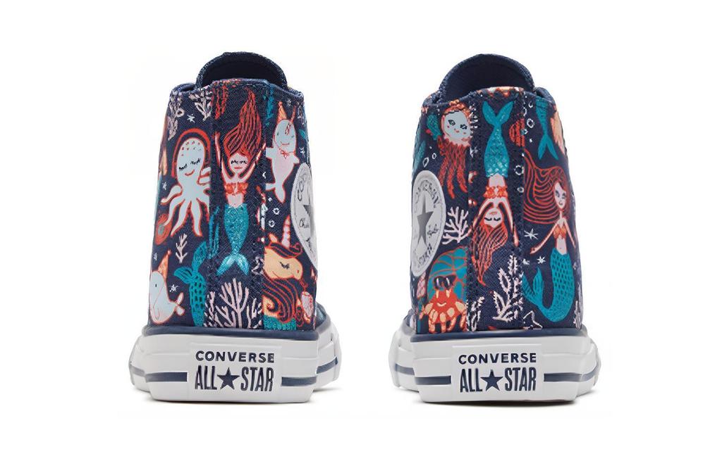 Converse Chuck Taylor All Star Comfortable Cushioning Abrasion Resistant High Top Kids Canvas Shoes Blue Unisex 667200C