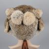 New Lady Winter Warm Real Rabbit Fur Hat Snow Cap Winter Hats For Women Girls Real Fur Knit Skullies Beanies Natural Fluffy Hat