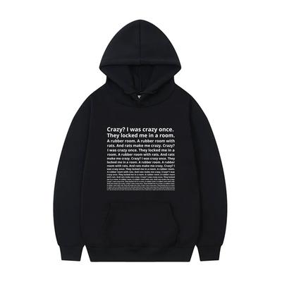 Verrückt Ich War Einmal Verrückt Sie Sperrten Mich In Ein Zimmer Lustiges Meme Hoodie Herren Damen Mode Lässig Übergroßer Pullover Männlich Vintage Kapuzenpullover
