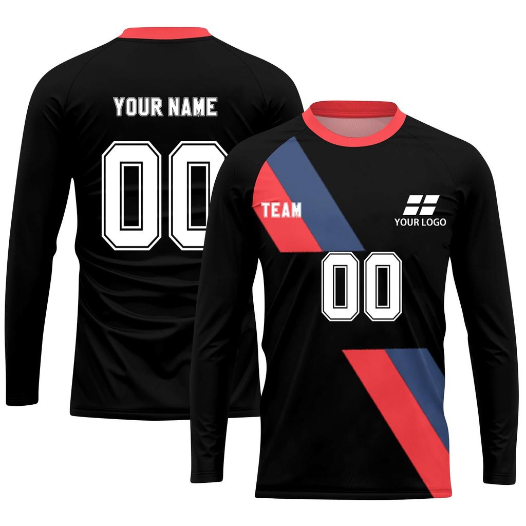 Men's Long Sleeve Athletic Jersey, Lightweight Sports Shirt, Quick Dry Top for Training, Purple Blue White Design