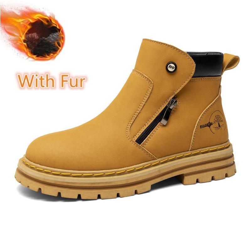 

Горячая Распродажа Мужские Зимние Плюшевые Снежные Ботинки Кожаные Модные Кроссовки Мужские На Все Случаи Мужские Ботильоны Слипоны Ручная Работа Мужская Уличная Обувь 46