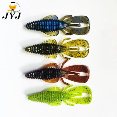 10pcs 8cm appâts souples ver écrevisse crevette insecte, crevette artificielle en silicone pour appât leurre bar perche brochet