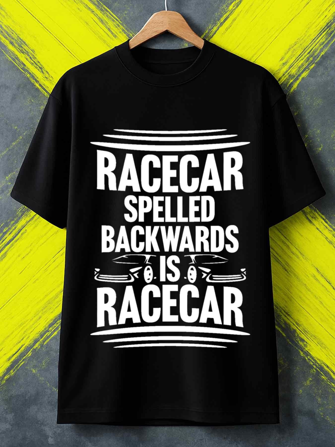 

Men s T-Shirt Y2K Vintage Racecar Spell Car 4XL