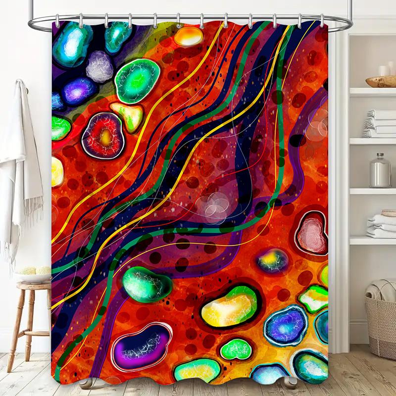 Luxury Goldfish Shower Curtain with 3D Print Modern Home Decor for Bathroom Waterproof Fabric, Various Sizes Available (Green)