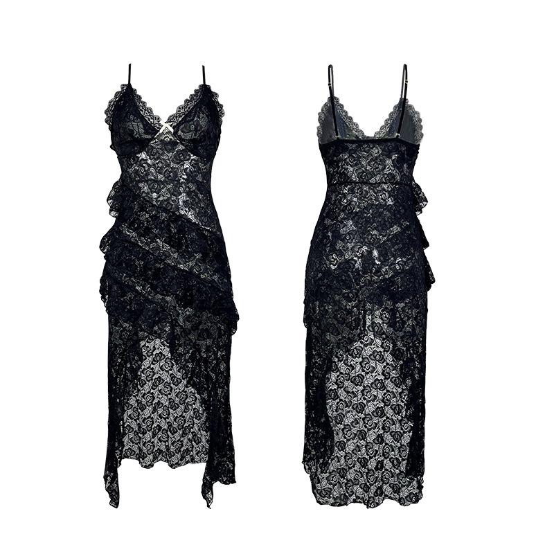 Women's Ribbed Sleeveless Nightdress with Pearl Neckline Simple Homewear In Multiple Colors Casual Pajamas