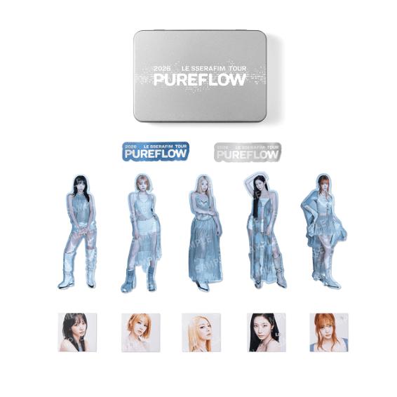 2026 LE SSERAFIM TOUR PUREFLOW Tin Case Sticker Set
