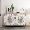 White And Black Sketch Butterfly PVC Wallpaper Retro Peel And Stick Floral Wallpaper Elegant Furniture Cabinet Vinyl Sticker