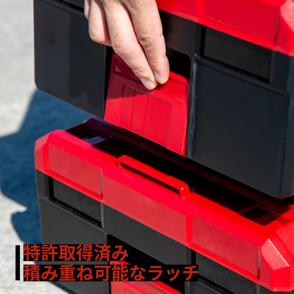 SHUTER ABS Toolbox for Power Garage Removable 42cm L x W x H Single-Tier Tools, Storage, Tray, Stackable, 33.8cm 18.3cm (TB-1 (Single Tier))