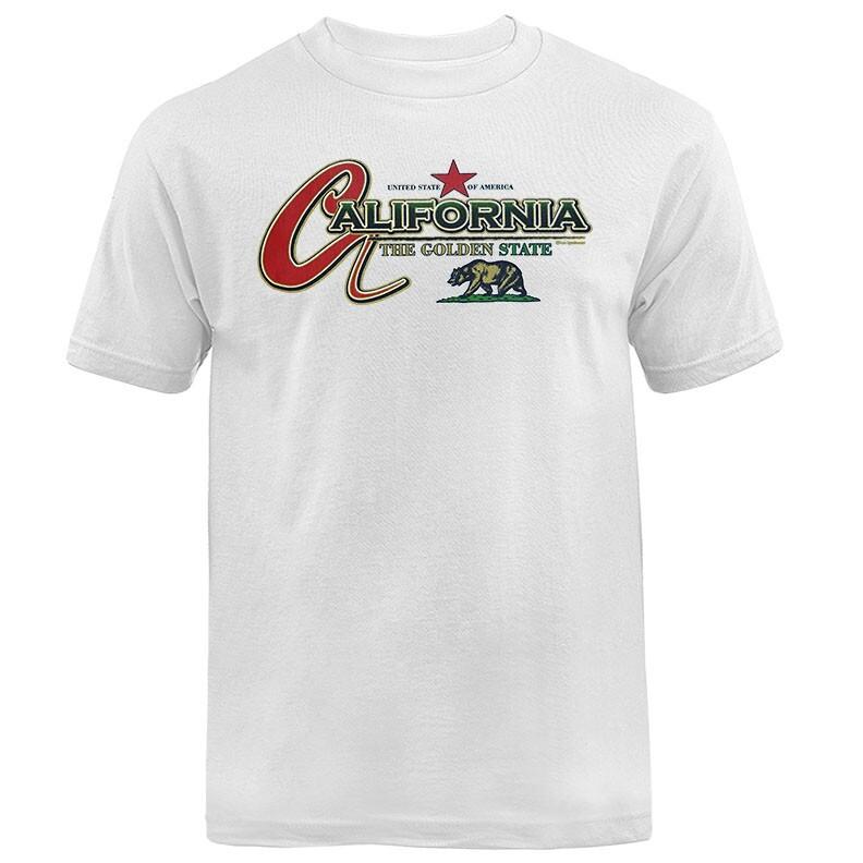 Футболка унисекс с графическим принтом «Республика Золотого штата Калифорния» Медведь Кали S
