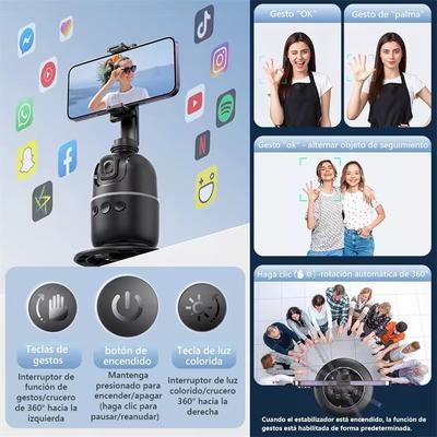 Nowy Stabilizator Gimbalowy do Telefonu Komórkowego P03 AI 360 Inteligentne Rozpoznawanie Twarzy Śledzenie Selfie Statyw Śledzenie Twarzy Desktopowy Gimbal dla Smartfonów
