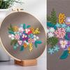 Flower Pattern Hand Embroidery Beginners Kit Embroidery Sewing Needlepoint Set Craft for Embroidery Enthusiasts Lovers