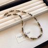 Women's Autumn and Winter Temperament Fashionable Crushed Silver Sweater Bead Necklace