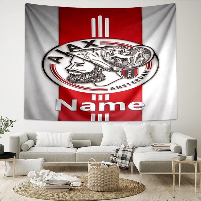 Custom Name Ajax Print Tapestry, Backdrop, Easy Setup, Ideal for Bedroom, Office & Living Room, with Aesthetic Wall Hanging Decor.