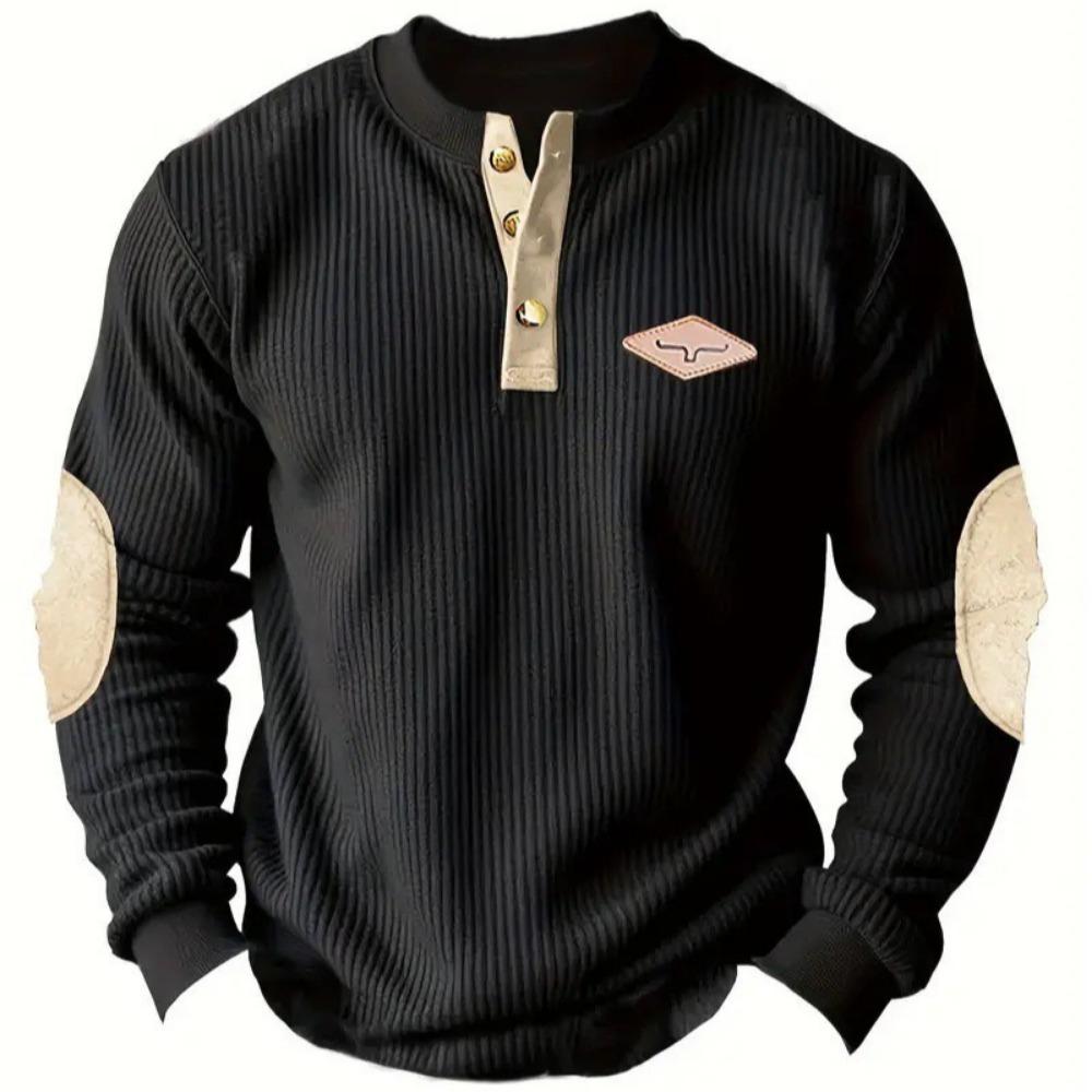 Autumn and Winter Outdoor Casual Long-sleeved Sportswear, Stand-up Collar Corduroy Men's Tops