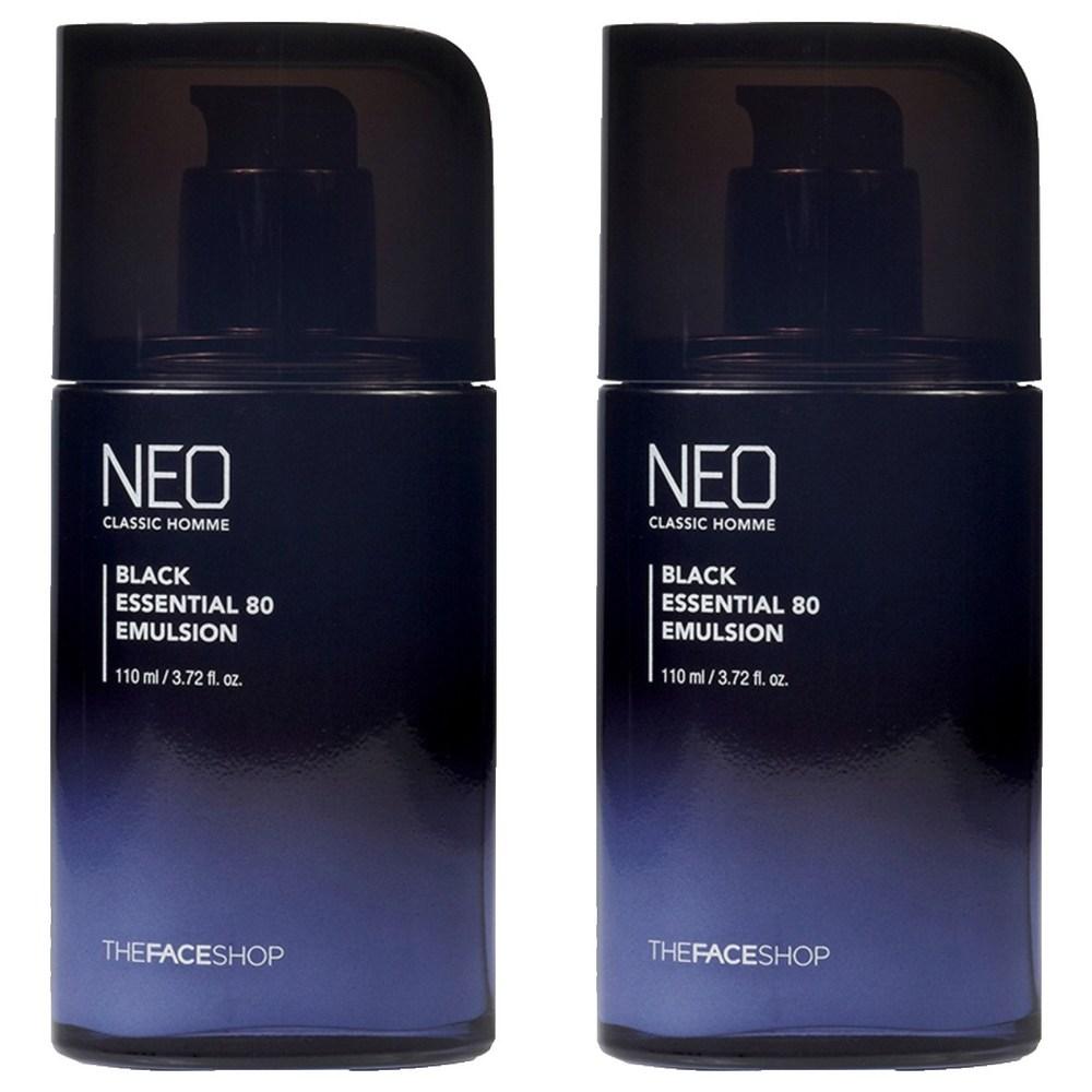 The Face Shop Neo Classic Homme Black Essential 80 Emulsion 110ml 2 Pcs