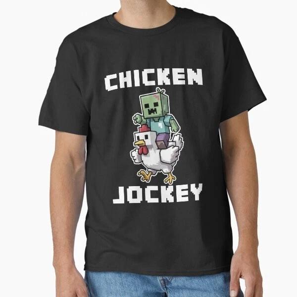 Chicken Jockey Pixel Funny Classic TShirt Made In UsaAus TShirt S2xl S