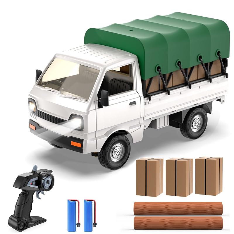 

DEERC radio control track radio controlled car Light truck model RC car mini radio control car toys 1/16 scale Operation time 60 minutes With LED
