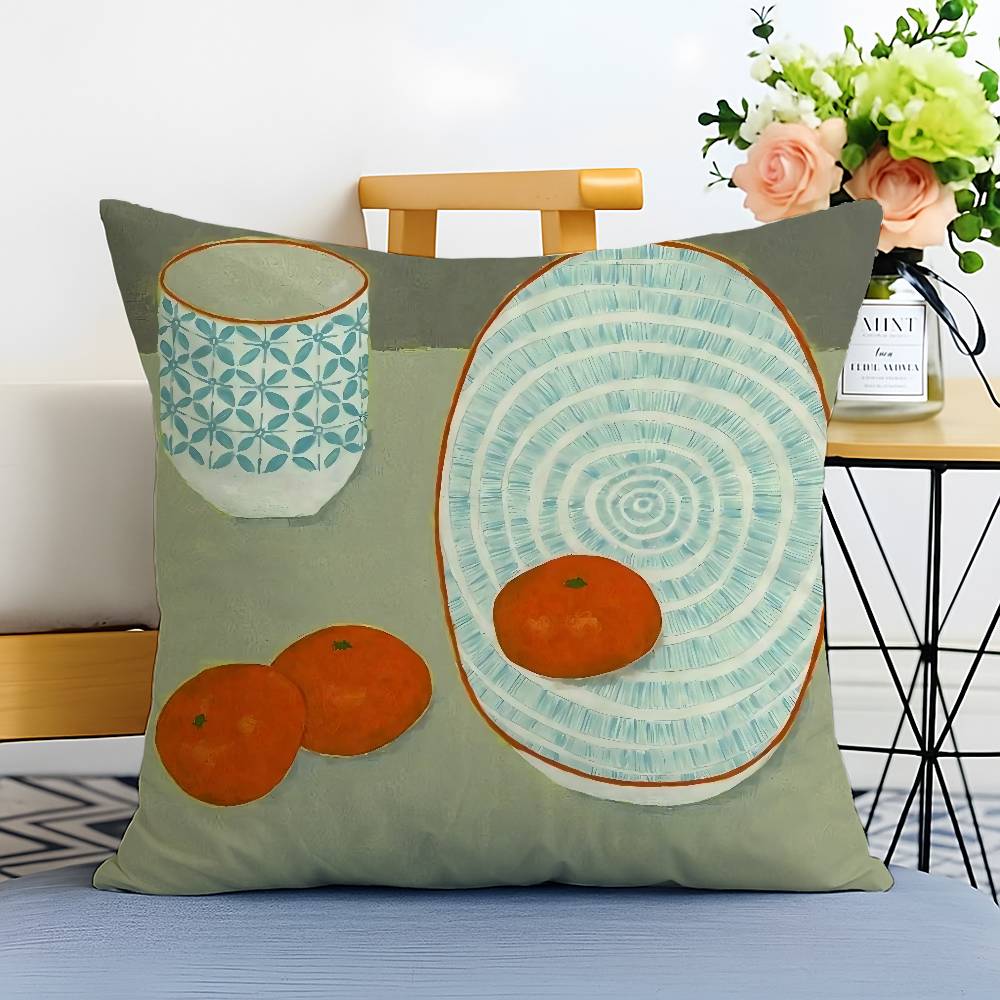 Abstract Simple Life Art Pattern Pillow Case Printed Brushed Fleece Pillow Baby Skin-Touch Eco-Friendly Dye-Sublimat