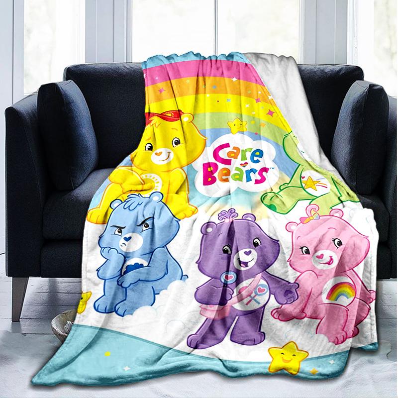 1PC Love Bears Flannel Blanket, Use for Birthday/Holiday Gift, Soft Blanket for Sofa/Bed/Camping/Office/Tourism Use,All Seasons