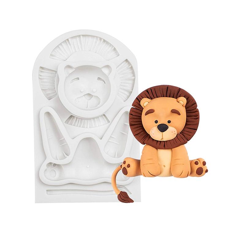 Jungle Theme Animal Fondant Silicone Mold Elephant Sugarcraft Birthday Cake Decoration Tools Giraffe Monkey Zebra Cupcake Topper