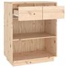 Sideboard 60 x 34 x 75 cm Solid Pine Wood