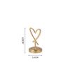 Heart-Shaped Stainless Steel Table Card Holder for Weddings, Restaurants, or Banquets.