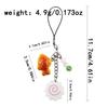 Japanese Fish Cake Keychain Pink Squid Roll Dango Phone Charm Food Taiyaki Pendant  Friends Gift