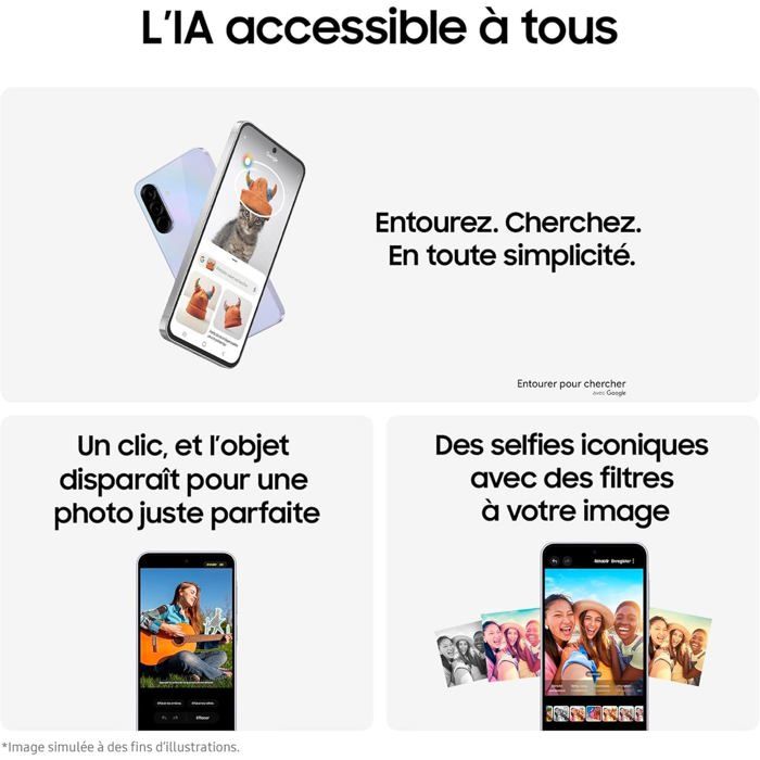 SAMSUNG Galaxy A36 5G Smartphone 6 Go + 128 Go Lavande