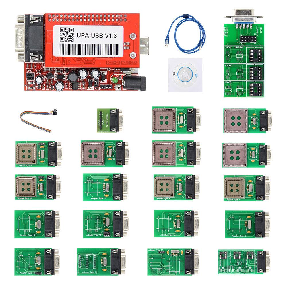 UPA USB V1.3 Programmer Kit with 19 Adapter Modules