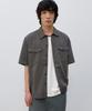 INSILENCE Cotton Tencel Fatigue Shirt Ash Brown