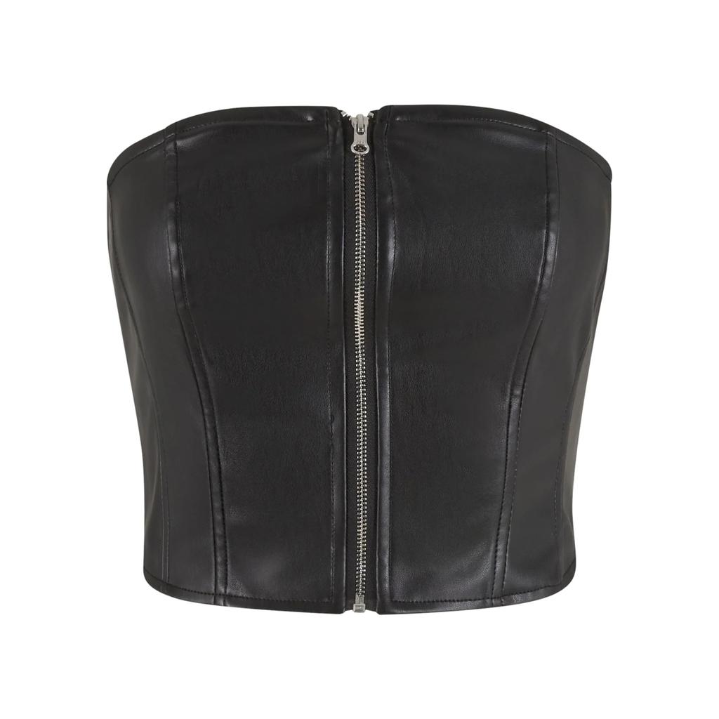 Urban Classics Womens/Ladies Synthetic Leather Bandeau Top