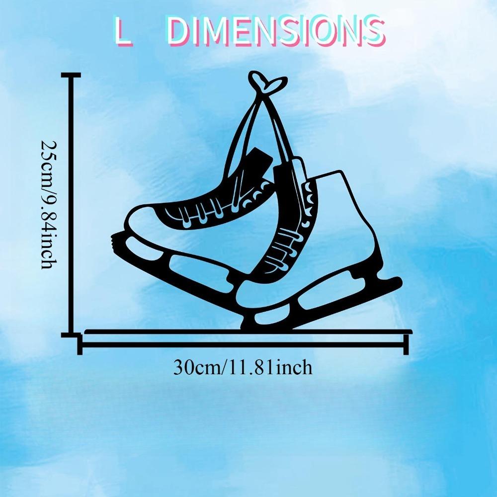 

Ice Skate Metal Wall Art Rustproof Sculpture Christmas Winter Home Decor