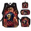 1/2/3/4/5PC Soccer Star Pattern Backpack Set – Large-Capacity Casual Backpack with Matching Clutch & Tote Bag, Perfect for Daily