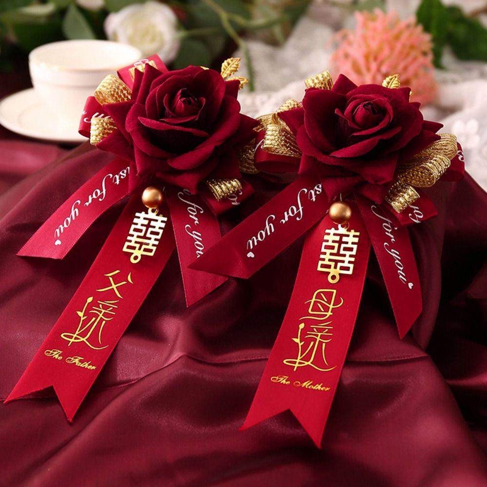 Flower Bridesmaid Decorative Chinese Style Corsage Groom Brooch Wedding Corsage Bride Brooch