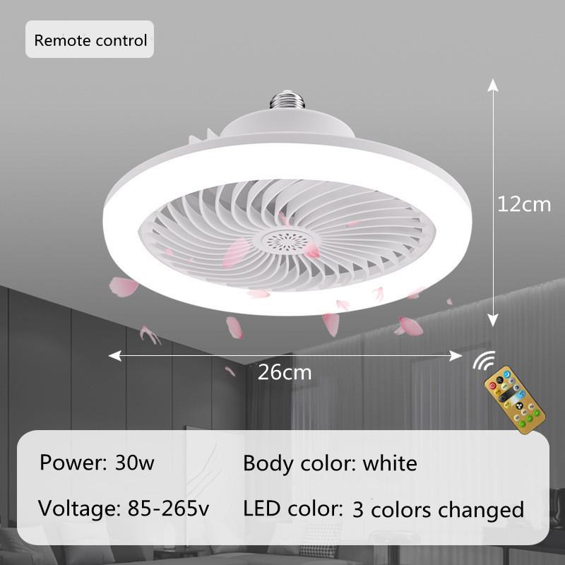 Modern Design E27 Simple Practical Indoor Multifunction Suspension Smart Fan Light 30w Remote control 2 in 1 LED Fan Light