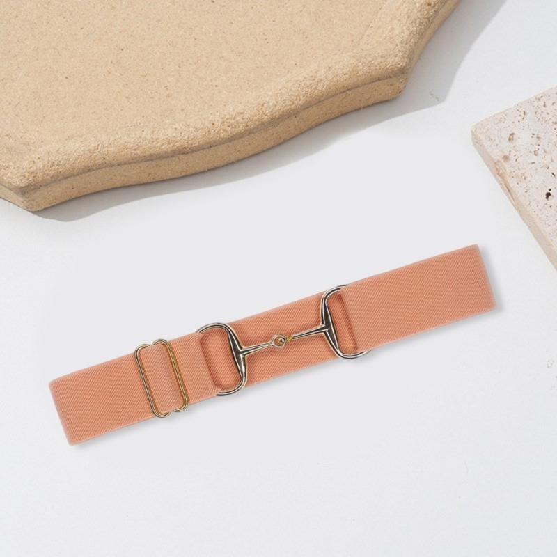 Adjustable Elastic Equestrian Belt Waistband 105cm Long Waist Cincher with Metal Clasp for Enthusiasts