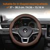 ZKMD1 Suitable for Renault Ultra-Thin Breathable Leather Steering Wheel Cover Suitable for Megane 3 2 4 Clio4 5 Captur Trafic