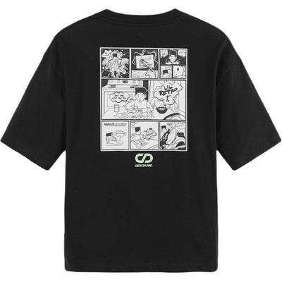 Round Neck Comfortable Pullover Short Sleeve T-Shirt Men Tops Black A6A2Q-001