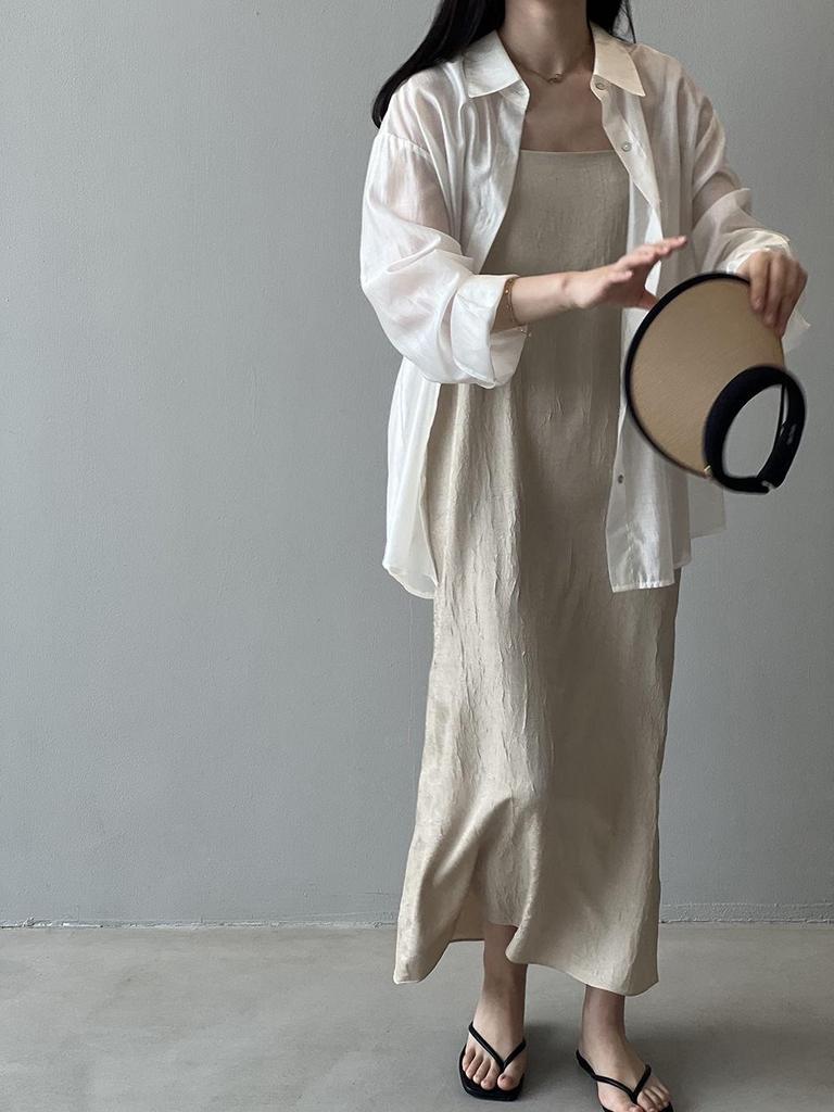 Women's Lightweight Tencel Sun Protection Jacket - 2025 Summer Frog Button Long Sleeve with Back Slit