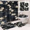 1/4 Stuks Waterdicht en schimmelbestendig Douchegordijn Luxe met Haak Douchegordijn met antislip mat U-vormige mat toiletdekselhoes