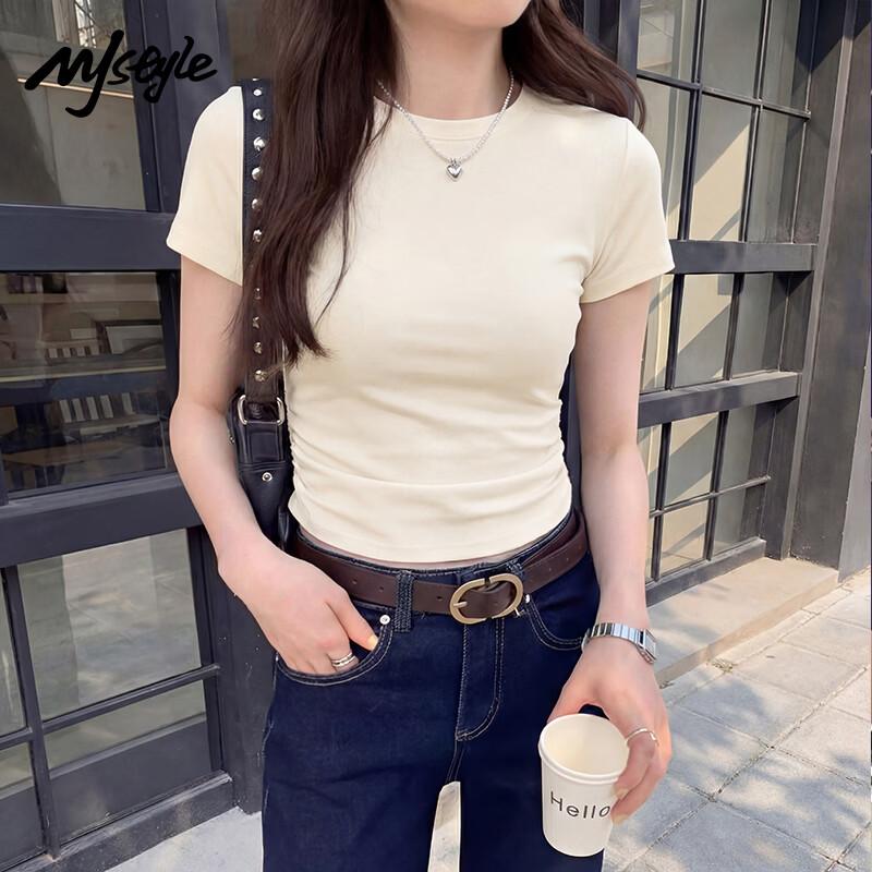 MJ STYLE Women s Round Neck Short Sleeve T-shirt XXL