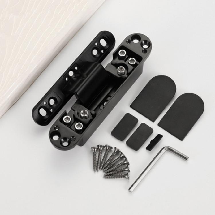 Aluminum Alloy Furniture Hinges Adjustable Butt Hinge 125 Degree Swing Concealed Hinge for Wood Door, Folding Door