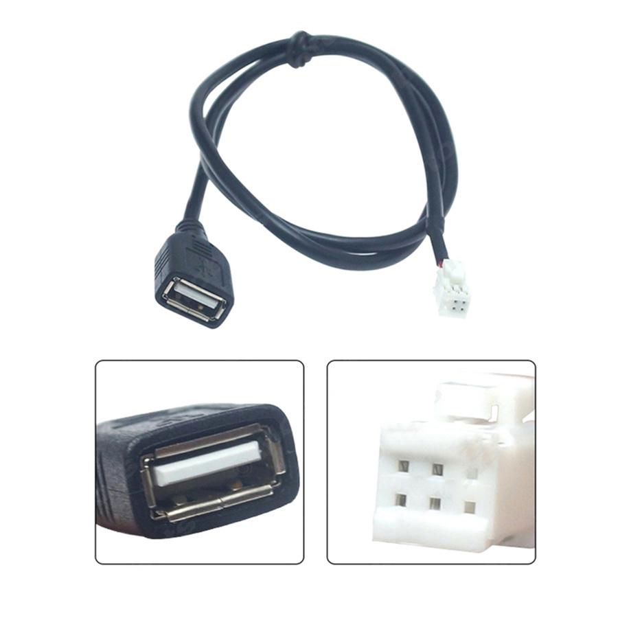 USB GPS Rear View Camera RCA Output Radio Power Cable Adapter For Car Navigation