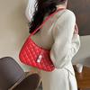 Fashionable Pu Quilted Tote Bag In Chic Black White Red Or Coffee For Everyday Style