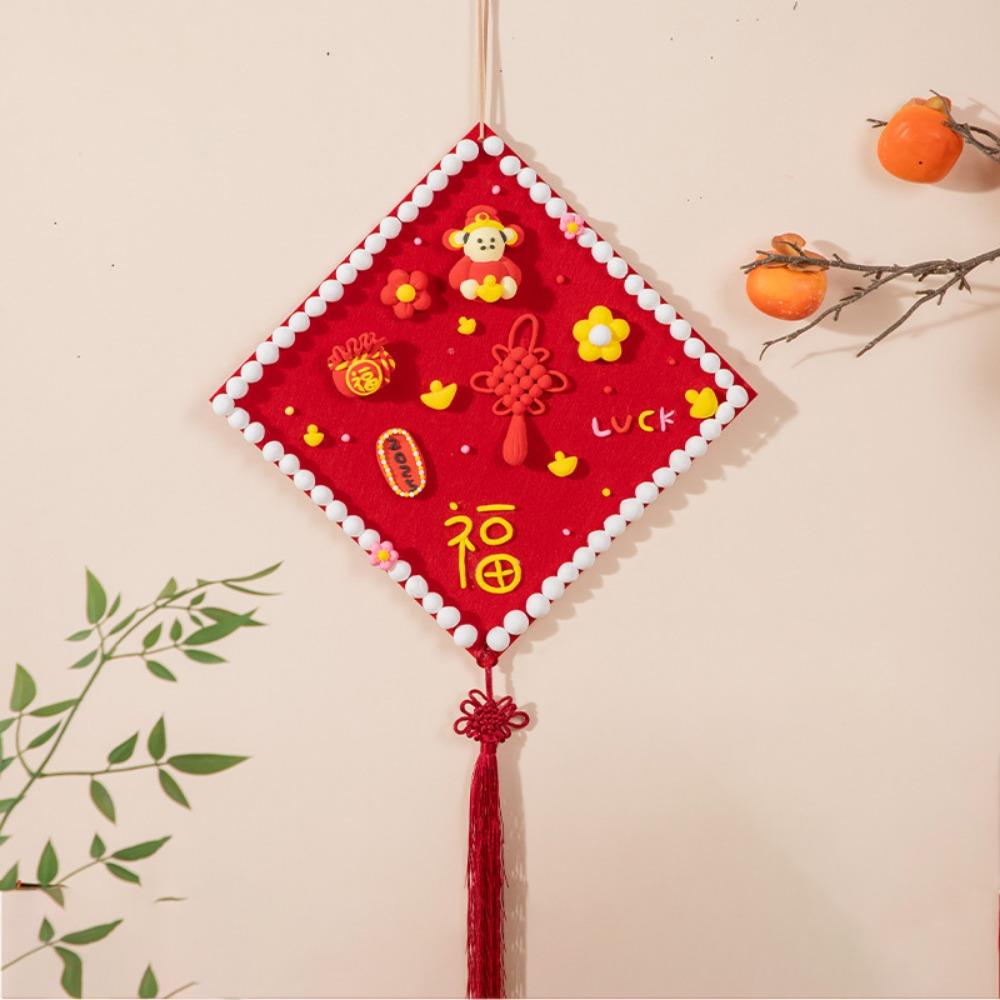 

3D Подвеска на китайский Новый год Мультяшная DIY Подвеска с символом удачи Украшения для холла Детский подарок Style C
