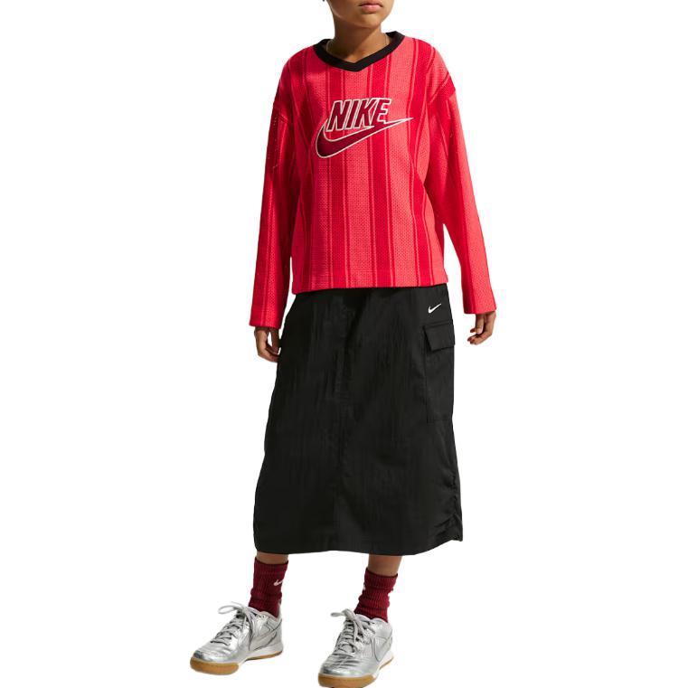 Nike Sportswear T-Shirt Letter Logo Loose Long Sleeve Kids tops IF2304-696