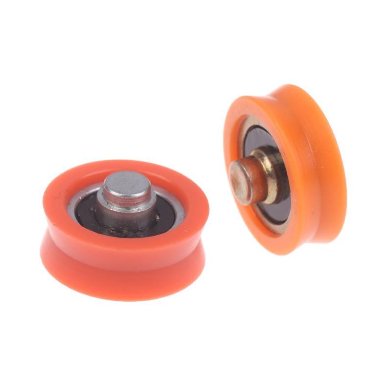 1/3Pcs V-Groove Plastic Bearing With Shaft Door And Window Pulley Pom Polyoxymethylene Nylon Roller Guide Wheel