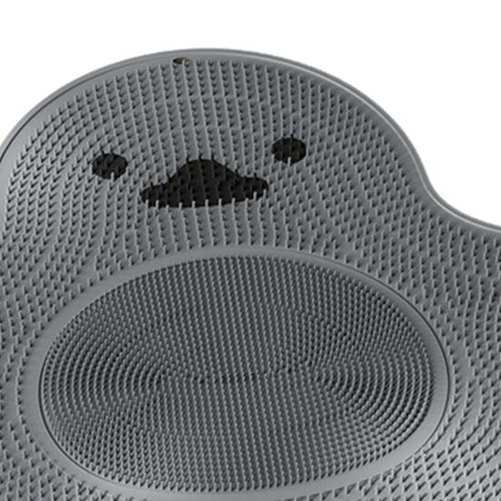 Foot Rub Mat Little Yellow Duck Design Silicone Foot Mat Anti-Slip Suction Cup Bottom Dead Skin Remover Bath Pad