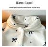 Children's Double-Sided Fleece Pajama Set - Thick Warm Velvet Cardigan with Lapel for Boys & Girls